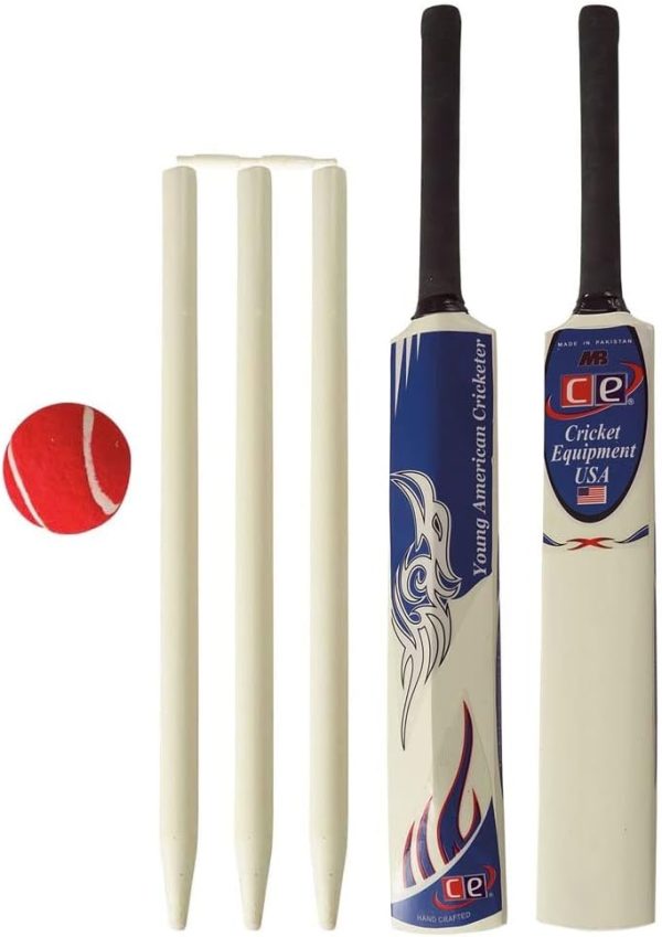 Junior Cricket Bat Set Wooden Gift Size 4, 6 Includes Stumps Ball Bat Carrying Bag - Image 8