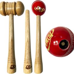 Cricket Bat Knocking Hammer for Preparing New Cricket Bat Gripping Cone 2 in 1