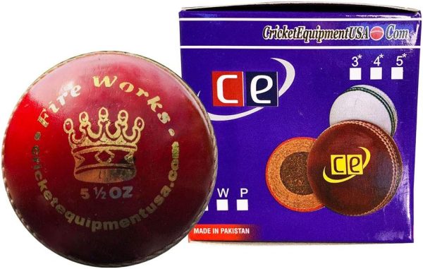 CE Cricket Balls White Red Pink T20 ODI Cricket Matches Tournaments Practice - Image 6